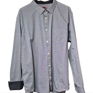 Untuckit Blue Gray Button-Down Shirt Men's XXX Large Unisex